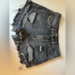 pacsun darkwash jean shorts